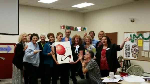 Barb Westlake celebrates her ten year Toastmasters anniversary!